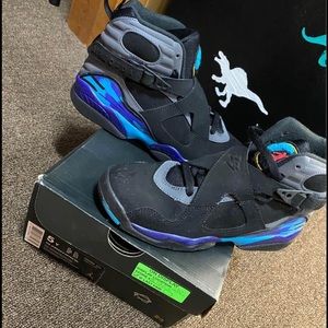 Jordan 8, 5y, black blue purple